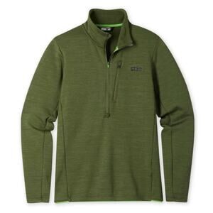 Stio Men's Glide Power Stretch Half Zip Pullover Pine Forest Heather Size XL New